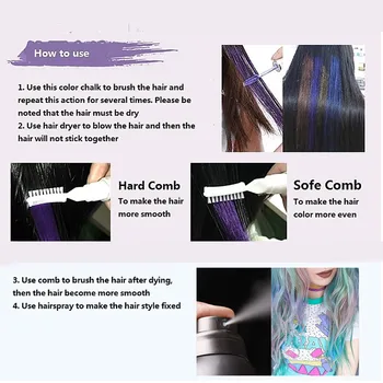-Saç Rengi 13 Renk Bir Geçici Boya Olmayan-toksik DİY Saç Rengi Rimel Tek seferlik Saç Boyası Boya kalemi Yıkanabilir