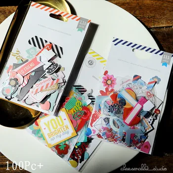 Mutlu Planlayıcısı/Kart Kapakları için KLJUYP 1set Renkli Kağıt Die Keser/Günlüğü Proje