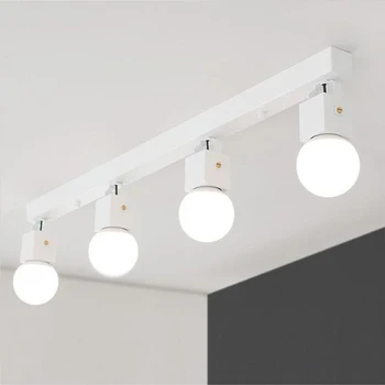 Endüstriyel çatı tavan ışık 1/2/3/4/5 baş Demir tavan lambası E27 tutucu Sıcak Satış kahve bar ışık +MOBİL ampul 220V 220V LED