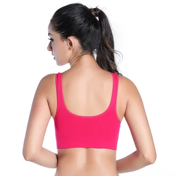 Kadınlar Yoga Gömlek Nefes Atletik Spor Çalışan Yelek Üstleri İç Çamaşırı Sütyen Wirefree Darbeye Dayanıklı Spor Yastıklı