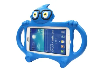 Samsung Galaxy Tab 3 t211 Lite Tek /Tab 4 7.0 T235 Sevimli Karikatür Silikon EVA Masası İçin sıcak 3D Gözlük çocuklar kılıfı+kalem Standı
