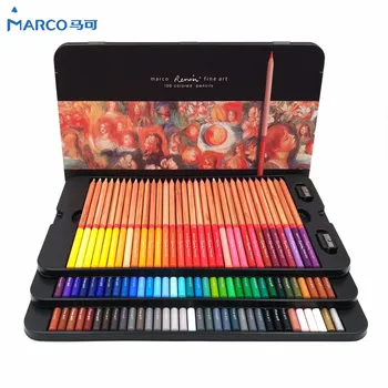 Lapices Çizim Kalem Boyama renkler profesionales pastel Boya Toptan Set de Marco Renoir 24/36/48/72/100 Renk Kalem Seti