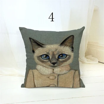 Yastık çekirdek olmadan toptan Bay kedi miss kedi çizgi dizi tarzı Keten yastık Ev Dekoratif Koltuk Araba yatak yastık kapak