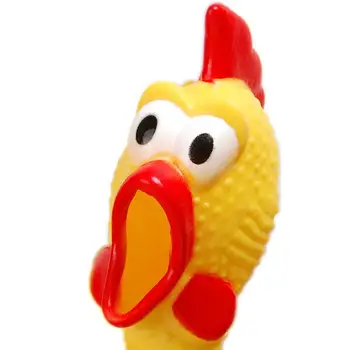 17CM Sarı Çığlık Kauçuk Tavuk Köpek Oyuncak Squeaker Squeak shrilling tavuk kauçuk EHO Hediye Çiğnemek Evcil Hayvanlar