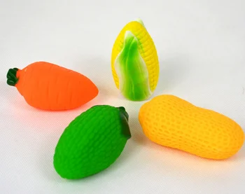 Bebek banyo oyuncakları gıcırtılı plastik Sebze Suyu Oyuncaklar Brinquedos yüzme Banyo juguetes agua İçin ses yumuşak kauçuk sıkmak