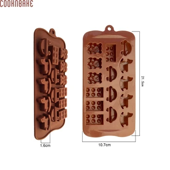 Çikolatalı Küp Kek Dekorasyon Kalıp Karikatür için COOKNBAKE DİY Silikon Kalıp Trojan ve Araç SİCM-215-8 Winnie