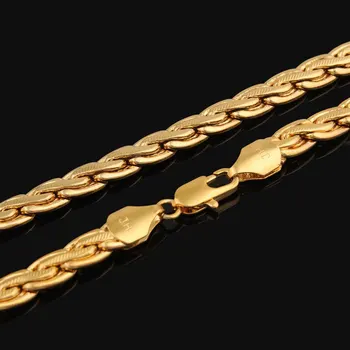 Erkekler ve kadınlar için Sıcak Satış Yüksek Kaliteli altın twist zincir kolye jewlery kargo ücretsiz