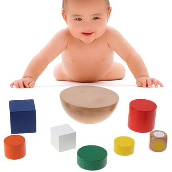 Bebek Hediye Çocuklar İçin Oyuncaklar Öğrenme Oyun Oyuncak DİY Çocuk Dengeleme Ahşap Geometrik Yapı taşları, Çocukların Oyuncakları