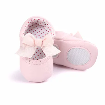 Yeni İlkbahar/Sonbahar Bebek Ayakkabıları Moda Düz Rahat Yumuşak Taban İlk Ayakkabı Güzel Kelebek düğüm Slip-On Walkers Bebek Ayakkabı