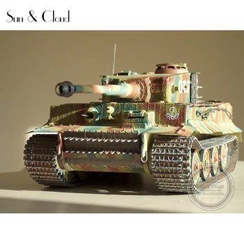 Oyun DİY Çocuk Oyuncak Bulmaca 1:25 DİY 3D Almanya'nın Tiger Tank PIT Sürümü, Yüksek çözünürlüklü Kağıt Model Monte El İşi