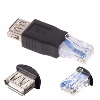 USB Erkek RJ-45 Ethernet LAN Ağ Router Soket priz Adaptörü A erkek Tipi