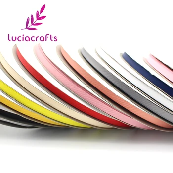 Dikiş Lucia El Sanatları 1reel/lot (100yards) 6 mm Çok Renkli Grogren Kurdele Kesim Şerit DİY Düğün Dekorasyon 040054041