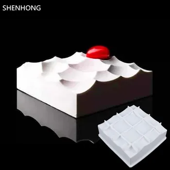 Dondurmalar Çikolatalar İçin SHENHONG Lav 3D Pasta Kalıpları Hücreleri Pastası Sanat Pasta Kalıp Pan Dekor Aksesuarları Geometrik şekiller