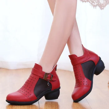 Kare Kare Dans Ayakkabıları Botlar Kadın Ayakkabı Solunabilir Kare Dans Ayakkabıları Balo Salonu Dans Ayakkabıları Spor Ayakkabı Havalandırma Gazlı Bez