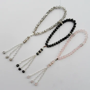 10 renk Yeni tasarım 33PCS kristal halat zincir çekicilik Müslüman dini tesbih Duası cam boncuk bilezik