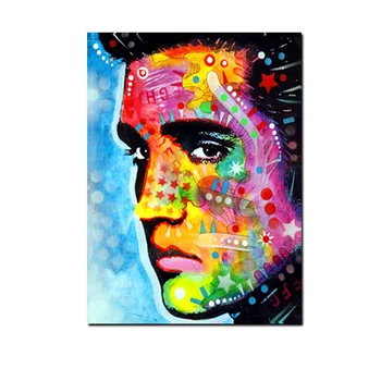 HD Baskı Suluboya Elvis Presley Che Guevara Özgürlük Duvar Sanat Tuval Oda Poster Kanepe Cuadros Yaşayan Tuval Pop Sanat Resim