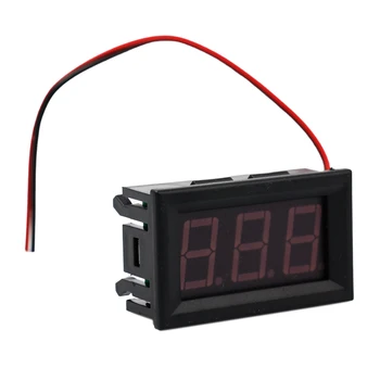 70V iki Tel AC Voltmetre Kırmızı Mini 57 inç LCD Dijital ekran Gerilim Ölçer Paneli Taşınabilir Araç-500V