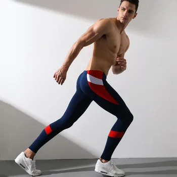 SuperBody Kış Sıcak Erkekler Seksi U konveks Gay baskı uzun John Pantolon Düşük bel iç Çamaşırı Adam Sıkı Pamuk Tozluk Termal