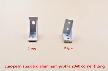 AB için 2040 köşe braketi sağ açılı bağlantı 90 derece dirsek dirsek 2040 20 alüminyum profil yuvası 5 mm 6 mm