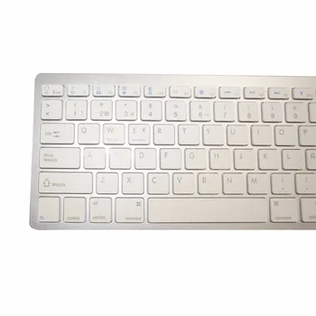 İPad PC Notebook için QUWİND İspanyolca Bluetooth Kablosuz Klavye Beyaz Dizüstü bilgisayarlar