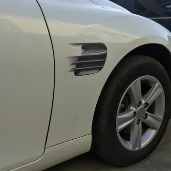 1 SEEYULE Yeni Stil SUV Araba için çıkartma 3D Sahte Havalandırma Tarzı Araba Sticker Dekorasyon seti Yan tampon