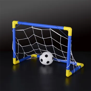 Kapalı Mini Katlanır Futbol Futbol Top Gol Sonrası Net+Pompa Çocuk Spor Kapalı Ev Oyun Oyuncak Çocuk Doğum Günü Hediyesi Plastik Set