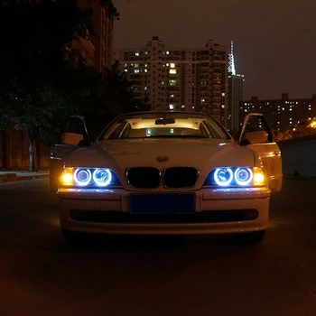 1 Set Angel Eyes şekillendirme Şeytan gözleri ışık BMW E39 E53 Samsung Nokia E63 E64 E65 E66 E87 2005 İçin Otomatik Lambası 12 V Mavi Vurgulanan araba LED