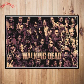 Walking Dead Klasik Film Kaplı kağıt poster Bar Yüksek kaliteli Baskı Çizim çekirdek Dekoratif Boya Cafe