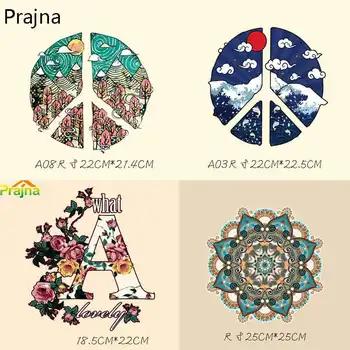 Prajna Collares Bohemya Anime Yamalar Giysiler Demir Yapıştır Termal Transfer Desen DİY El Sanatları Dekor E Yamalar Set Sırt çantası