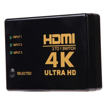 PS3 için HDTV PC için yüksek Kaliteli 4K*2K 3 1 Giriş Çıkış HDMI değiştirici HDMI Hub Splitter TV Değiştirici Ultra HD/PC
