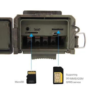 Fotoğraf avcılık MMS GPRS Vahşi Kamera VİDEO HC300M Dijital İzcilik Avcılık İz Kamera Kızılötesi LED için Görünmez Tuzaklar