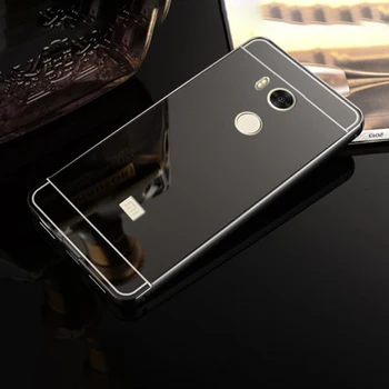 Xiaomi Redmi 4pro 32 GRAM İçin 1 Durumda 2 Xiaomi Redmi 4 Pro Prime Kılıf Lüks Metal Alüminyum Çerçeve + Ayna Plastik Arka Kapak için