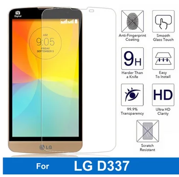LG L Bello D335 İçin 2.5 D Premium Ultra ince Sertleştirilmiş Cam Filmi Çift D331 L Prime D337 Ekran Koruyucu Koruyucu Film><