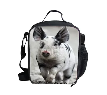 Yeni yıl çocuklar için okul çocukları için FORUDESİGNS 3d domuz tasarımcısı öğle çanta öğle yemeği kutusu çocuklar termal beslenme çantası piknik serin
