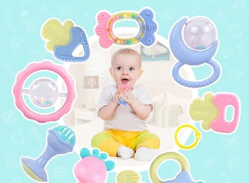 Yeni bebek oyuncak Yüksek sesle Çan sallandı Oyuncak Bebek Zeka bebek yeniden doğmuş oyuncak Plastik El Çan Çıngırak Kavrama Geliştirmek