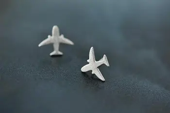 Shuangshuo Uçak Moda Takı Küpe Kadınlar için Uçak Küpe Mat Küpeler Doğum günü Hediyeleri d'oreille S031 buklet