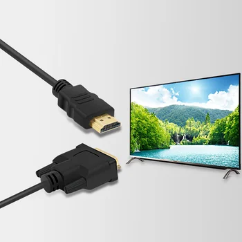 Yüksek hızlı HDMI DVI 24+1 pin adaptör Altın erkek Kablo 1080P HDTV HD PC XBOX 1m 1,8 m İçin Erkek kaplama 2m 3m 5m