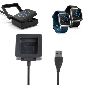 Smartwatche USB Smart Spor İzle Fitbit Blaze İçin Güç Kablosu Pil Şarj Dock Cradle Yedek Şarj