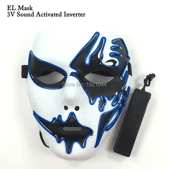 Olay Parti için 2017 Sıcak Satış EL Tel Işık Neon Glwoing Maske Rave Özel Gece floresan Maskesi Malzemeleri