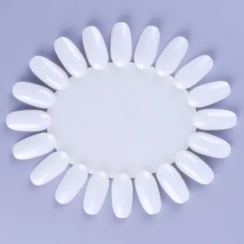 Temiz Beyaz Sahte Tırnak Uçları Plastik Renk Kartı Manikür Tırnak Sanat Ekran Uygulama Tekerlek Yönetim Kurulu Dekorasyon