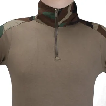 Dirsek pedleri Woodland T T taktik BDU combat-Shirt Askeri harekat Kamuflaj-shirt airsoft paintball avcılık giyim