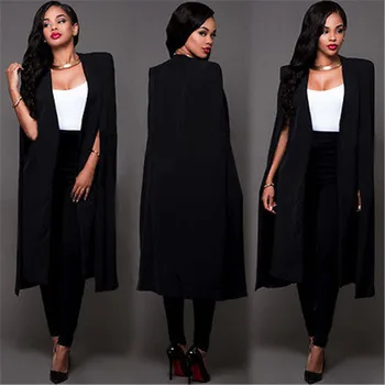Cool kadın Rahat Blazer Kadın Sıcak Moda Basit Moda Uzun Ceket Rüzgarlık Ceket Trençkot Parka Giyim Cool
