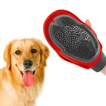 DogCat Saç Tarağı Tarak CleaningBrush Hayvan Masaj Epilasyon Köpek Banyo Eldiveni Kırmızı Plastik Tımar