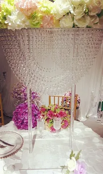2 adet/lot Ücretsiz gönderi akrilik düğün merkezinde çiçek düğün olayı parti otel için akrilik düğün uzun çiçek standı