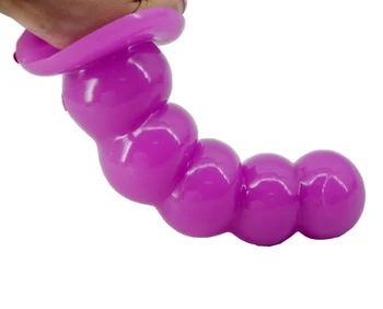 FAAK PVC Katı Unisex 5 Boncuk Anal yapay penis Büyük Topu dehşet bir Kadın Mastürbasyon Kedi Uyarıcı Masaj İçin Seks Oyuncakları Dildo Anal