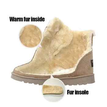 Yeni sergi ayakkabılar kadın Süet ayak Bileği Kış kar botları kadın botları sıcak BOTAŞ topuklu bağcıklı Mujer-kış boots 35-40 boyutu