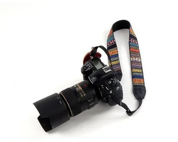 Nikon J3600 Canon Sony SLR DSLR Mikro Kamera Aksesuarları İçin Vintage Naylon Kamera Omuz Askısı Hippi Dayanıklı Boyun Kadın Kemer