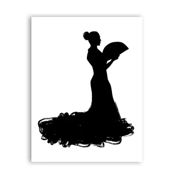 İspanyol Flamenko Dansçısı Sanat Baskı Poster Duvar Resmi , Soyut Flamenko Dans Resim İspanyol Sanatı Ev Dekorasyonu