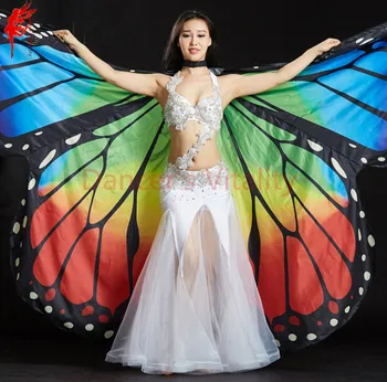 360 açın ısis kelebek kanatları performans sahne cape Arap Mısır kostüm aksesuar faz topu ücretsiz kargo renkli
