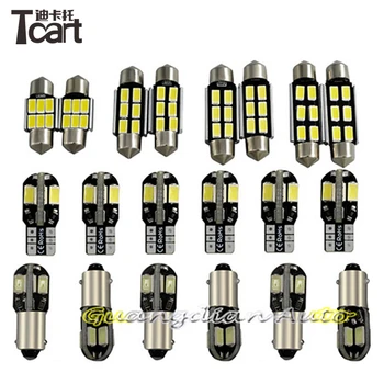 Tcart 15pcs araba ışık kaynağı hatasız MİNİ Cooper r50 / 53 S/JCW aksesuarlar için 2001-2006 İç Işık Kiti Paketi LED